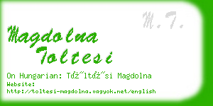 magdolna toltesi business card